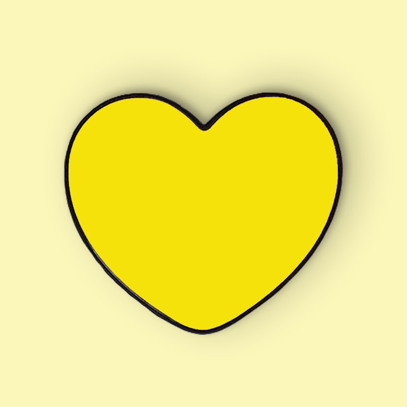 [하트톡](고급형)단색컬러 Yellow